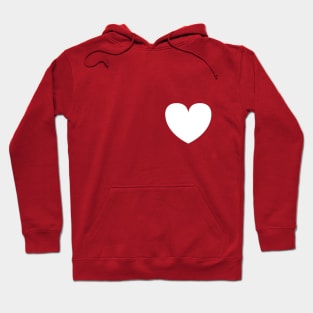 Heart (White, Small) Hoodie